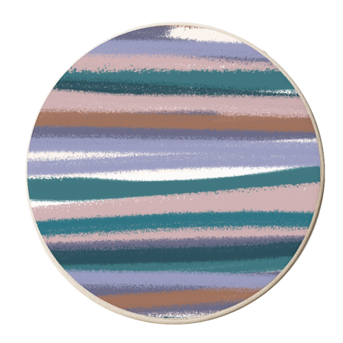 Sprayed Stripe - personalised beer coaster by Dizzywonders