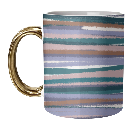 Sprayed Stripe - unique mug by Dizzywonders