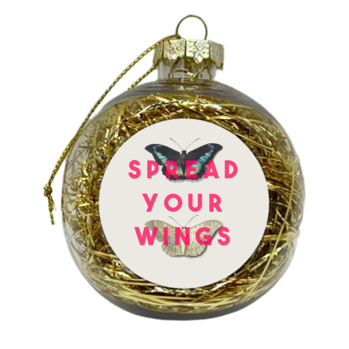 Spread Your Wings - xmas bauble by The 13 Prints