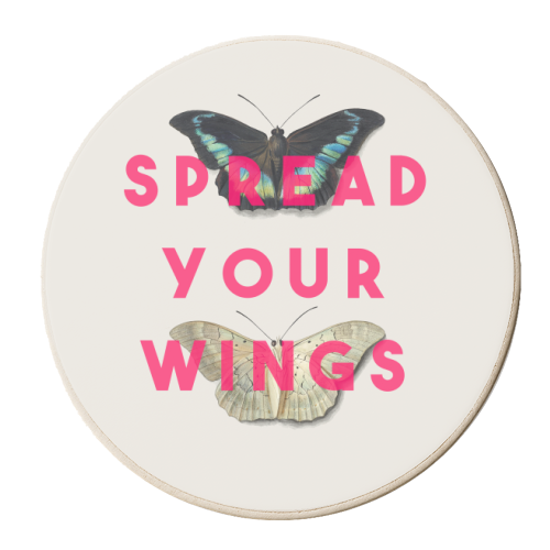 Spread Your Wings - personalised beer coaster by The 13 Prints