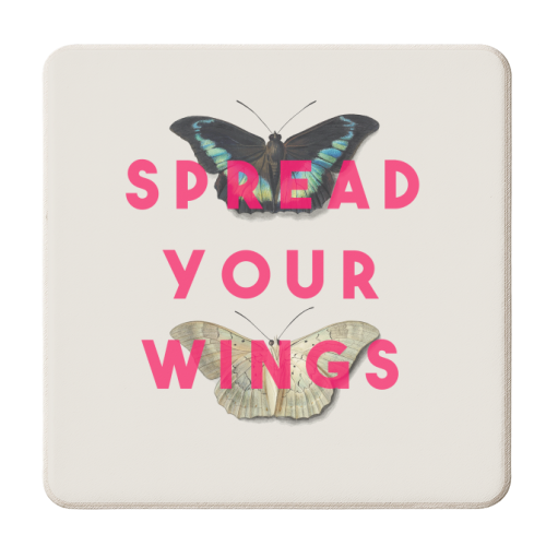 Spread Your Wings - personalised beer coaster by The 13 Prints
