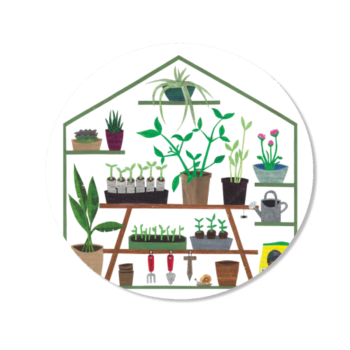 Spring Greenhouse - Magnet by Christina Carpenter