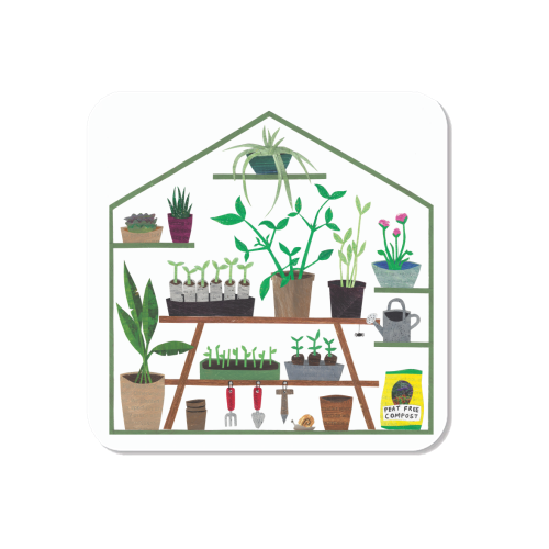 Spring Greenhouse - Magnet by Christina Carpenter