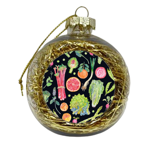 Spring Harvest Dark - xmas bauble by Becca Boyce