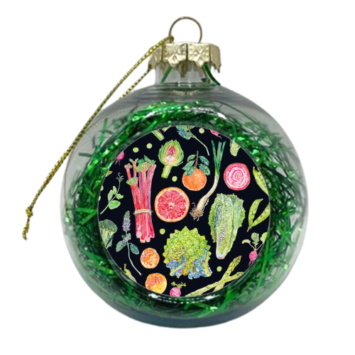 Spring Harvest Dark - xmas bauble by Becca Boyce
