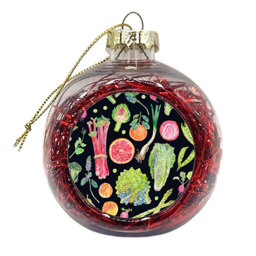 Spring Harvest Dark - xmas bauble by Becca Boyce