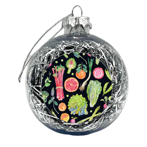 Spring Harvest Dark - xmas bauble by Becca Boyce