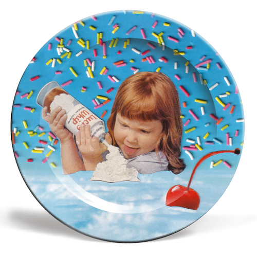 Sprinkle Sundae - ceramic dinner plate by OhMC! Designs