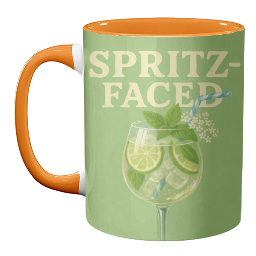 Spritz-Faced - unique mug by Eloise