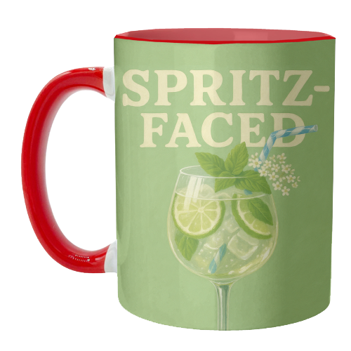 Spritz-Faced - unique mug by Eloise