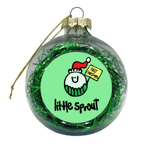 Sprout's 1st Christmas - xmas bauble by Emma Donovan