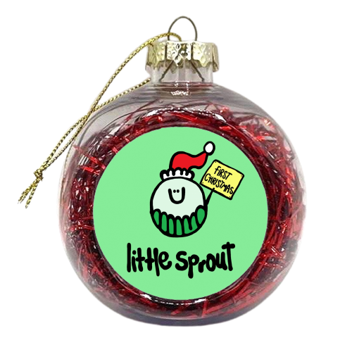 Sprout's 1st Christmas - xmas bauble by Emma Donovan