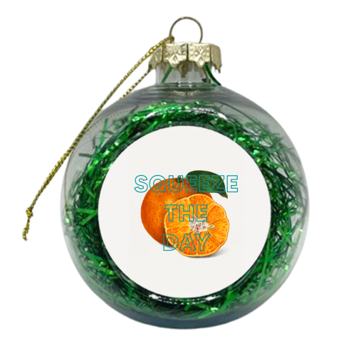 Squeeze The Day - xmas bauble by The 13 Prints