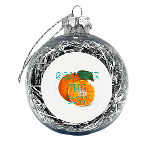 Squeeze The Day - xmas bauble by The 13 Prints