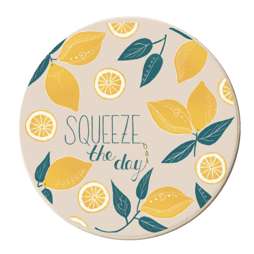 Squeeze the day - personalised beer coaster by Louise Bell
