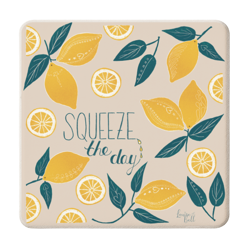 Squeeze the day - personalised beer coaster by Louise Bell