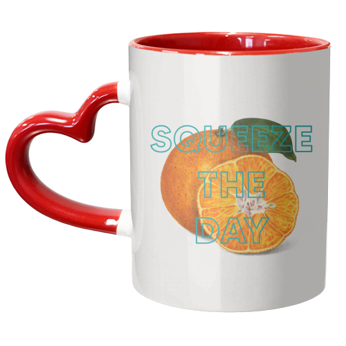 Squeeze The Day - unique mug by The 13 Prints