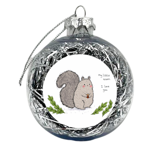 Squirrel & Acorn - xmas bauble by Ellie Bednall