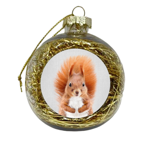 Squirrel - Colorful - xmas bauble by Gal Design