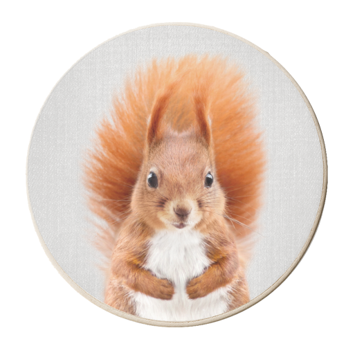 Squirrel - Colorful - personalised beer coaster by Gal Design