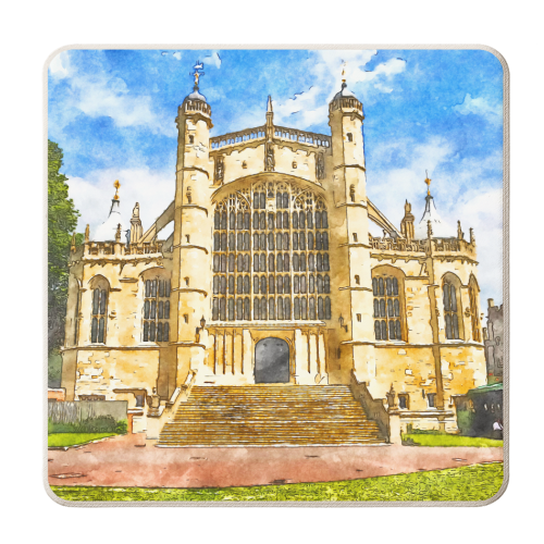 St George's Chapel Windsor - personalised beer coaster by AP
