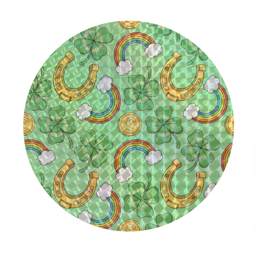 St Patricks Day Pattern - Circle Sticker by Amy Farmer