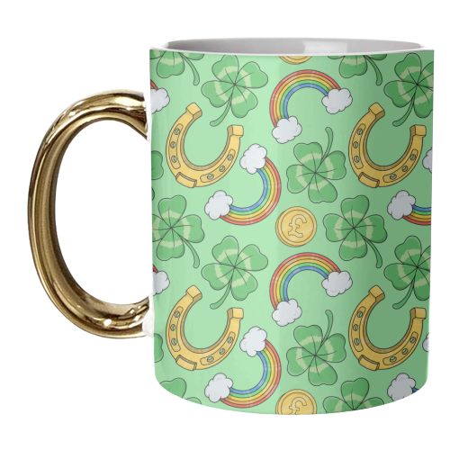 St Patricks Day Pattern - unique mug by Amy Farmer