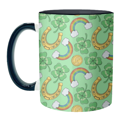St Patricks Day Pattern - unique mug by Amy Farmer