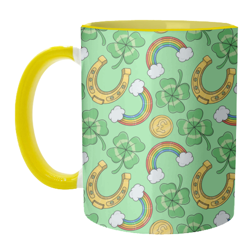 St Patricks Day Pattern - unique mug by Amy Farmer