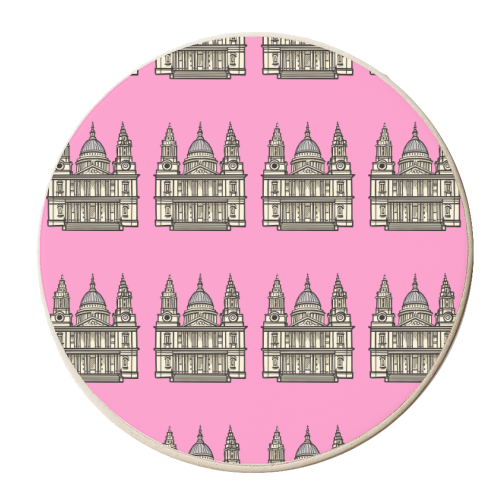 St Paul's Cathedral London Repeat Pattern - personalised beer coaster by Adam Regester