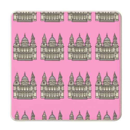 St Paul's Cathedral London Repeat Pattern - personalised beer coaster by Adam Regester