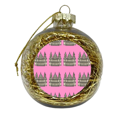 St Paul's Cathedral London Repeat Pattern - xmas bauble by Adam Regester