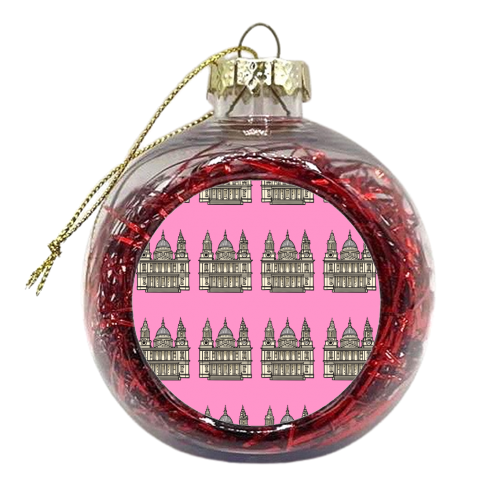 St Paul's Cathedral London Repeat Pattern - xmas bauble by Adam Regester