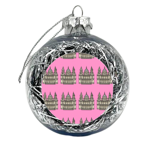 St Paul's Cathedral London Repeat Pattern - xmas bauble by Adam Regester