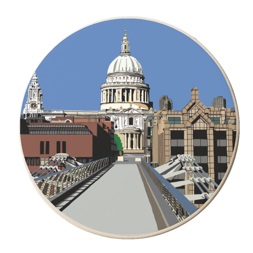 St Paul's Cathedral - personalised beer coaster by Richard O'Neill
