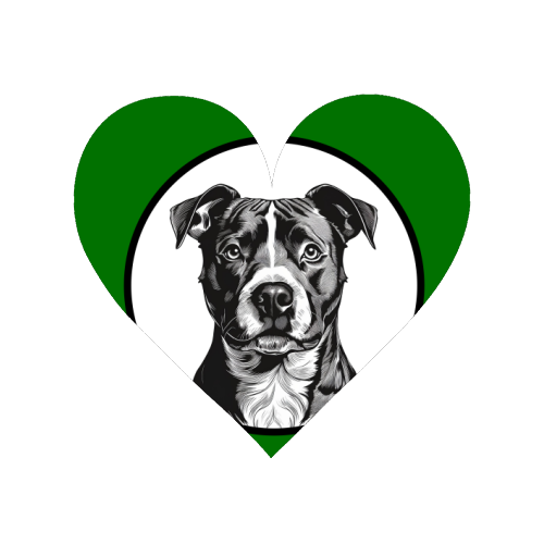 Staffordshire Bull Terrier Cameo Dog Portrait (dark green) - Magnet by Adam Regester