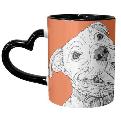 Staffordshire Bull Terrier Dog Portrait - unique mug by Adam Regester