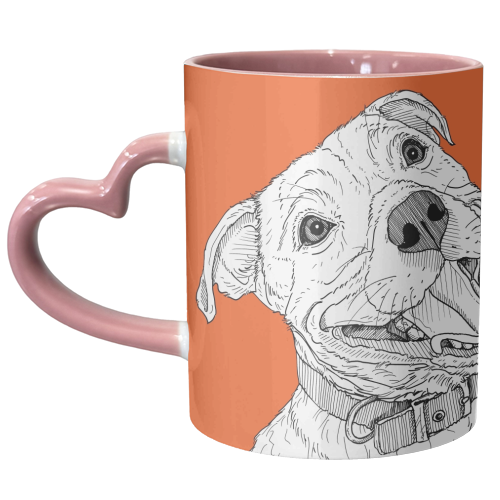 Staffordshire Bull Terrier Dog Portrait - unique mug by Adam Regester