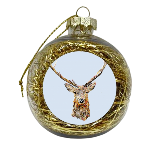 Stag Head - xmas bauble by Vicki Clare