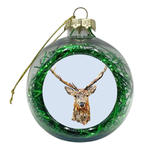 Stag Head - xmas bauble by Vicki Clare