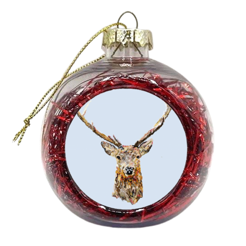 Stag Head - xmas bauble by Vicki Clare