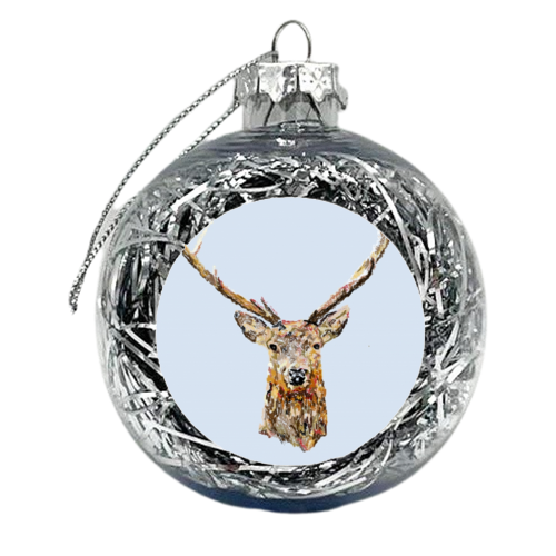 Stag Head - xmas bauble by Vicki Clare