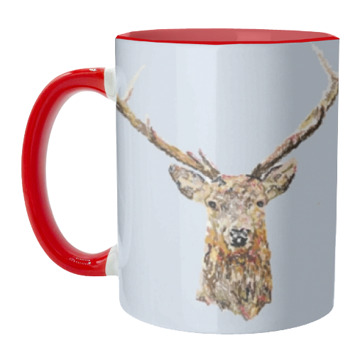 Stag Head - unique mug by Vicki Clare