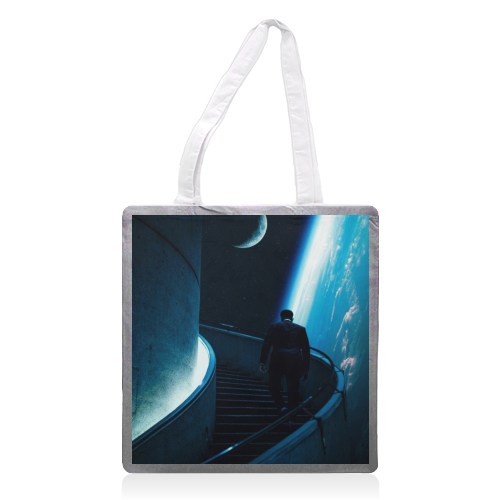 Stairway To The Stars - printed canvas tote bag by taudalpoi