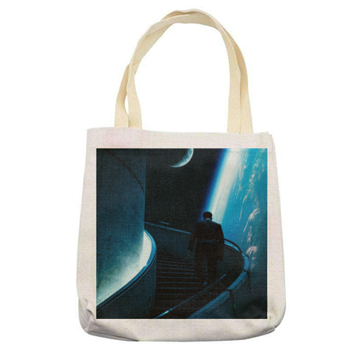 Stairway To The Stars - printed canvas tote bag by taudalpoi