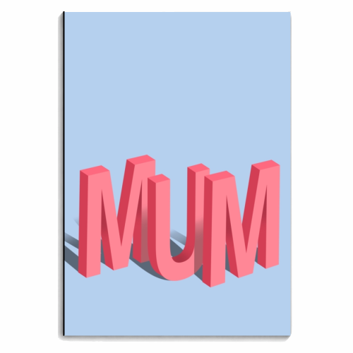 Standing letters mum print - personalised A4, A5, A6 notebook by The Girl Next Draw