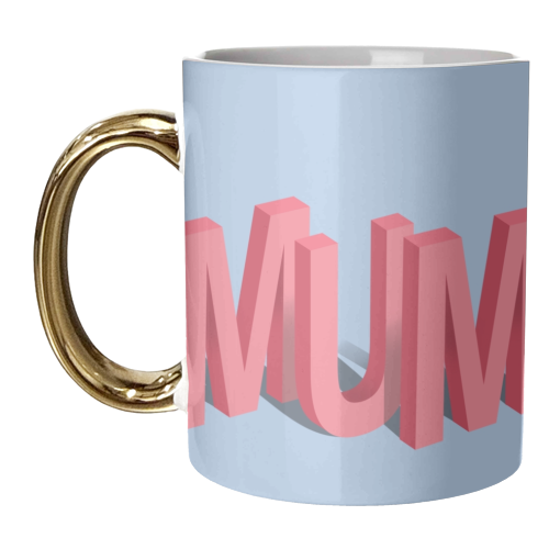 Standing letters mum print - unique mug by The Girl Next Draw