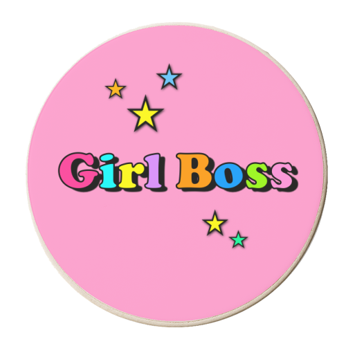 Star Girl Boss - personalised beer coaster by Adam Regester