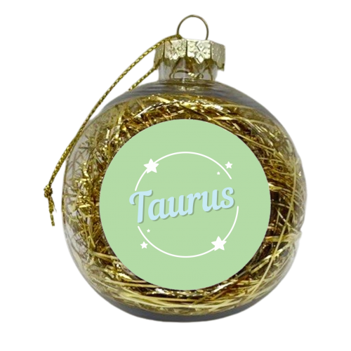 Star sign Taurus - xmas bauble by The Girl Next Draw