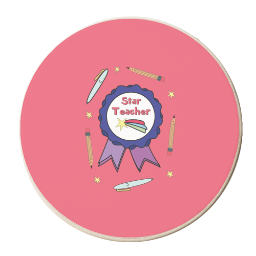 Star Teacher - personalised beer coaster by Laura Lonsdale